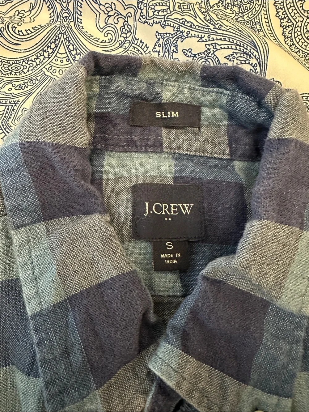 J. Crew Blue Plaid Button-Down Shirt